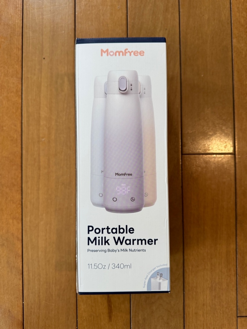 NWT Momfree Portable Milk Warmer - Light Blue  Unopened Box